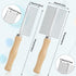 2 Pcs Dog Metal Combs Cat Wooden Handle Grooming Comb Stainless Steel Cat Comb Double Side Metal Comb for Dogs Pet Dog Grooming Brush Pet Hair Brush Cat Flea Comb for Long Short Hair Fur Brush Tool