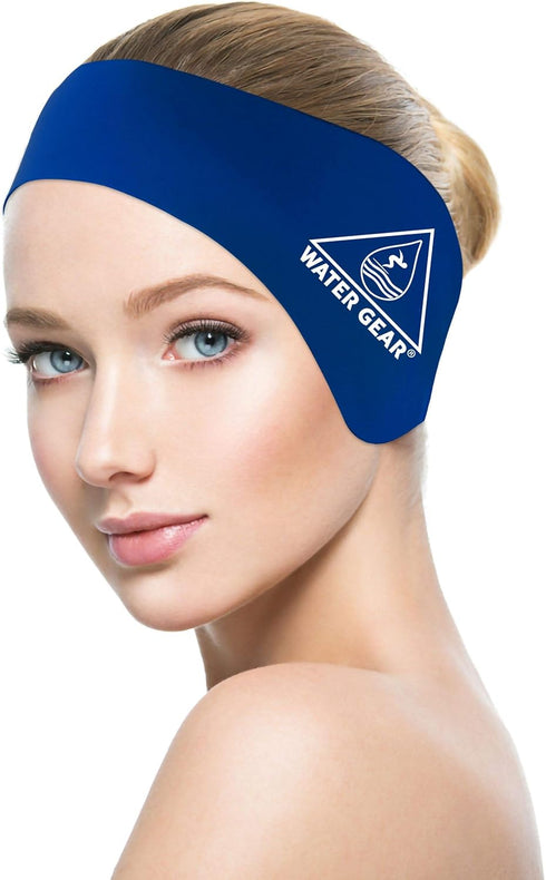 Water Gear Ear Wrap for Swimmers, Comfortable Fit, Prevents Ear Infections, Adult Blue