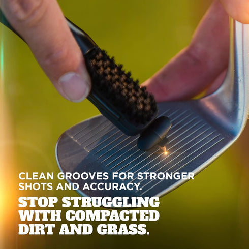 Frogger BrushPro Golf Club Cleaner with Ergonomic Grip, 2.5 ft. Retractable Cord, Sturdy Brush for Golfers