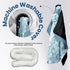 Dog Couch Bed for Large Dogs, XL Tie-dye Blue Faux Fur Waterproof Bed, Calming Washable Memory Foam, 45x37 Inches