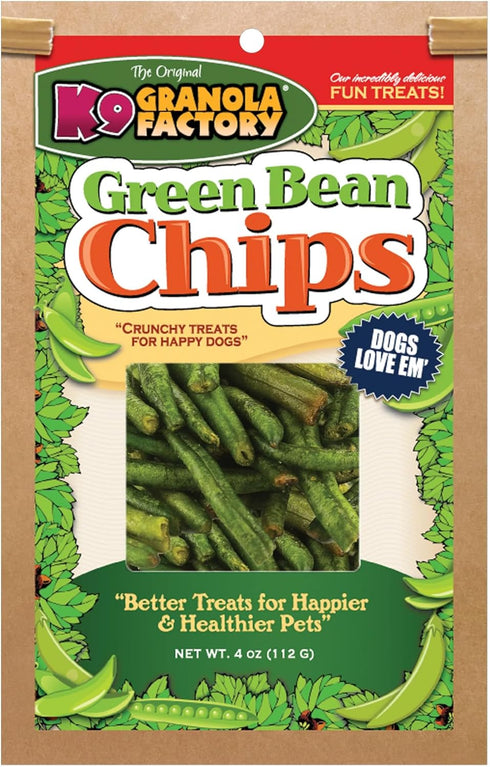 K9 Granola Factory Green Bean Chips Dog Treat, 5 Oz