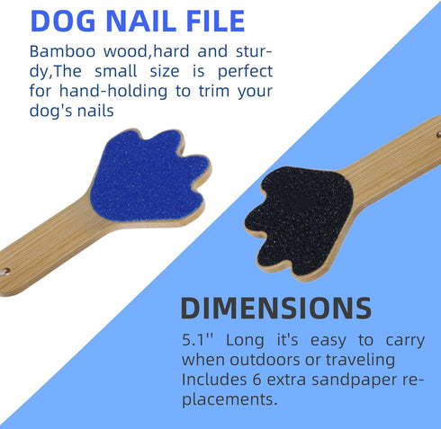 Dog Nail File Board - Handheld Mini Scratch Board, Double Sided Dog Claw Care Grooming Tool
