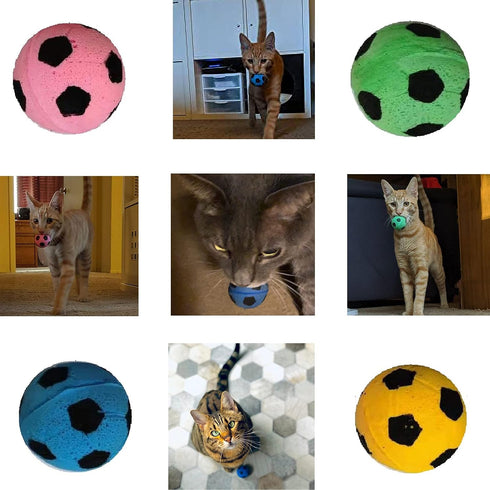 Foam Soccer Balls Cat Toys - 12pcs Balls for Cats