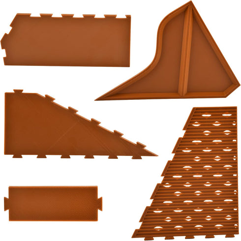 Olnverath 2-in-1 Hermit Crab Cave Habitat with Climbing Tunnel, Cave Shelter & Feeding Dish, Textured Climbing Ramp