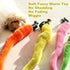 10PCS Cat Worm Toy for Cats - Cat Wand Toy Accessories and 1PC Black String for Cat Fishing Pole Teaser Kit