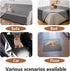 100% Waterproof Dog Blanket, 52x82 inches Soft Leak Proof Pet Couch Throw, Washable Light Grey + Dark Grey