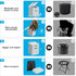 XL Portable Toilet for Adults, 15.4" H Foldable Camping Toilet with Detachable Phone Shelf and Lid for Hiking