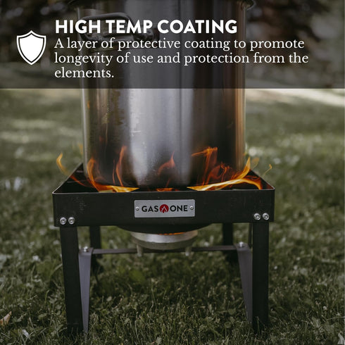 GasOne B-5200K Outdoor Cooker, High Pressure Propane Burner Camp Stove with Steel Braided Hose