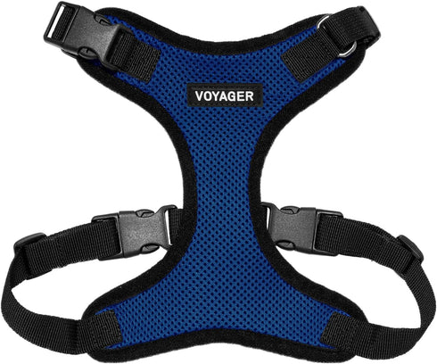 Best Pet Supplies Voyager Step-in Lock Pet Harness - Adjustable All Weather Mesh for Cats and Dogs, Royal Blue/Black