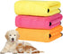MICOOYO 3PCS Dog Towels for Drying, Super Absorbent Quick Drying Pet Grooming Towels for Puppy Cats (Yellow, Pink,