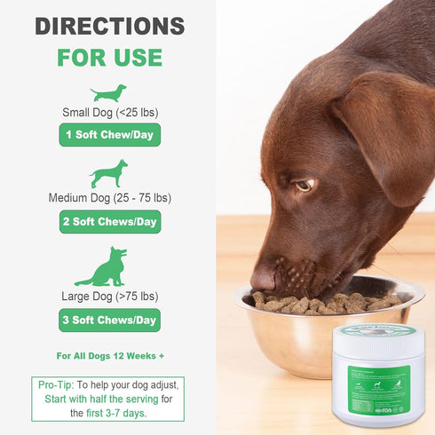100 Count MARIMER Urinary Tract Support for Dogs Cranberry, D-Mannose, Marshmallow Root & Vitamin C Soft Chews