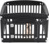 Sweetcrispy Plastic Dog Playpen, 4 Panel 24" Expandable & Durable Pet Fence
