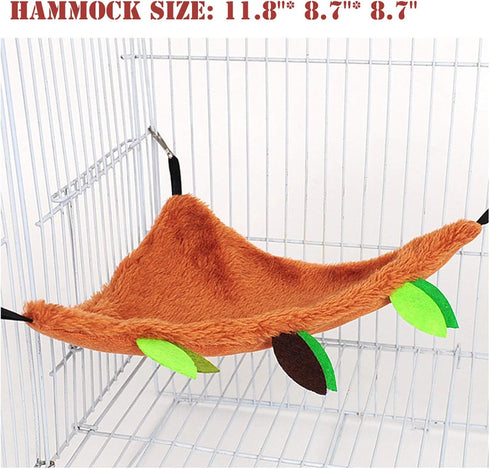 SEIS 5 Pcs Sugar Glider Hammock Set, Small Animal Hanging Cage Accessories