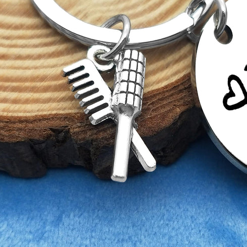 Dog Groomer Gift Keychain, Thank You Gift for Dog Hairdresser, Hair Stylist Appreciation Jewelry for Dog Lovers