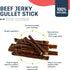 6-Inch 12 Count, Beef Jerky Sticks for Dogs, All-Natural Beef Gullet, Grass-Fed Jerky Chews, Fully Digestible