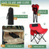Seeloowy 2 Pack 600D 330lbs(Red, Compact Camping Chairs Portable Folding for Outside with Carry Bag Lightweight Moon
