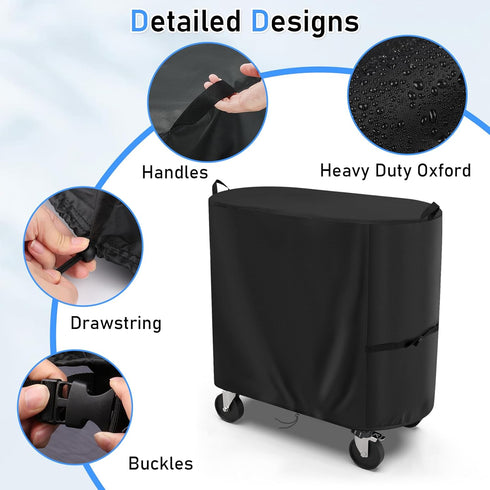 120-Qt 37.4"L21.7"W35"H, Cooler Cart Cover for Permasteel Rolling Ice Chest, Waterproof Ice Chest Cart Cover Patio
