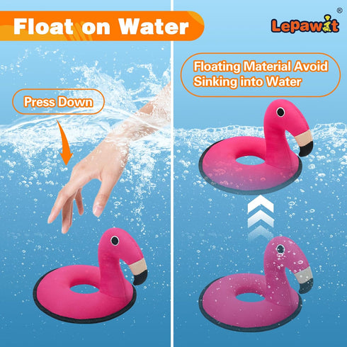 Squeaky Dog Toys, Floating Swim Ring Design for Indoor or Outdoor Play, Interactive Gifts for Small and Medium Dogs -