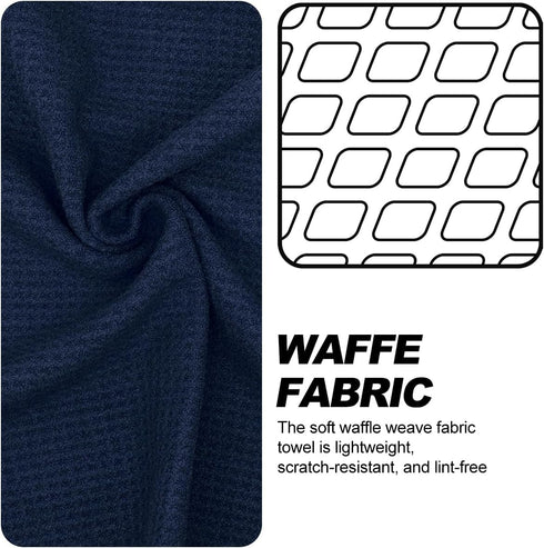 Small Magnetic Golf Towel, Microfiber Waffle Design with Clip, Industrial Strength Magnet for Golf Bags and Carts