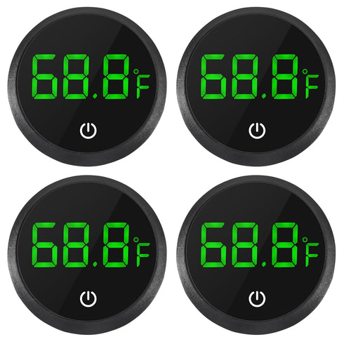 ACEIRMC 4pcs Fish Tank Digital Thermometer Accurate LED Display to 0.9F Tank