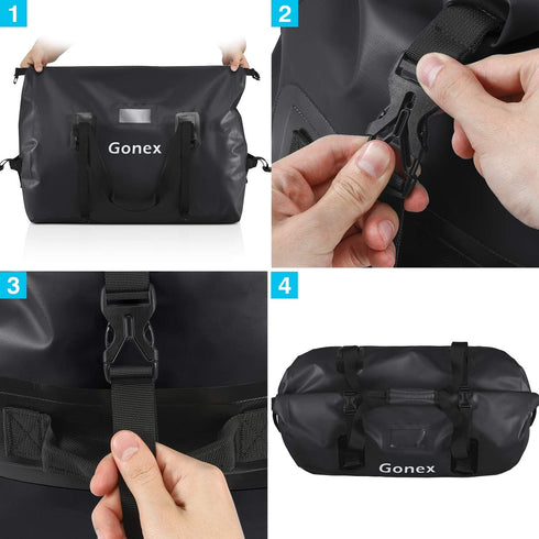 Gonex Extra Large Waterproof Duffle Travel Dry Duffel Bag, 40L 60L 80L Heavy Duty with Durable Straps