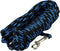 Dogs My Love Braided Nylon Rope Dog Leash, Black/Blue, 15-Feet/30-Feet, 1/4" Diameter Training Lead