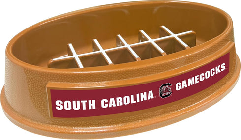 NCAA Super-Bowl South Carolina Gamecocks Slow Feeder Dog Bowl, Non-Slip Pet Bowl for Healthy Digestion
