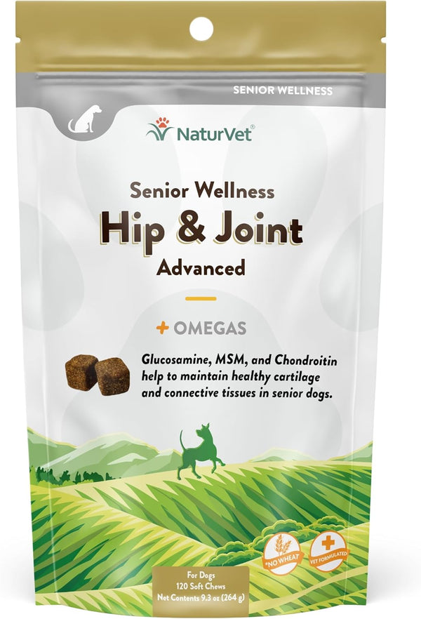 NaturVet Senior Wellness Hip & Joint Advanced Plus Omegas | Help Support