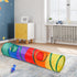 iCAGY Cat Tunnel for Indoor Cats - Interactive Rabbit Tunnel Toys, Crinkle Pop Up Rainbow, 45" for Kittens and Puppies