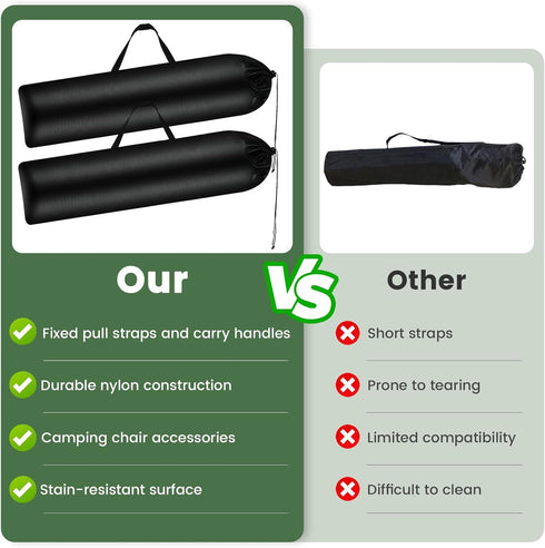 Aphrordity 2 39.4 11.8" Pcs Folding Chair Bag, X Heavy Duty Camping Folding Chair Replacement Bag for Standard Size