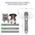 Dogs Cats Self Cleaning Slicker Brush for Shedding & Grooming - Remove Loose Undercoat, Knots, Mats - Grey