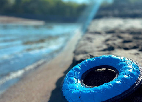 SuperChewy Tough Floating Dog Water Toy, Strong Natural Rubber, Durable Fetch Toy for Non-Aggressive Chewers