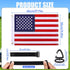 TOBWOLF 2PCS 12" x 18" Golf Cart Flags - Easy Installation Embroidery American Flags with Elastic Strap Bracket