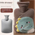 Generic 1000ml Bed(Brown,2000ml) Hot Water Bag Cartoon Hot Water Bottle Large Capacity Bed Warmer Heating Pad with Soft