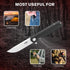 GANZO Firebird FH11 Pocket Folding Knife, D2 Steel Flip Blade with Carbon Fiber Handle for Hunting Camping