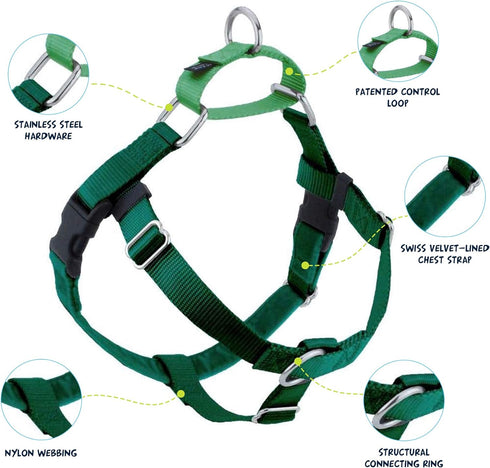 Freedom No Pull Dog Harness by 2 Hounds Design | Comfortable Control for Easy Walking | Adjustable for All Sizes