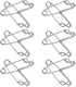 VOSAREA 12pcs Stainless Steel Fishing Snap Clips Heavy Duty Closed Eye Snaps
