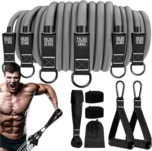 Generic Workout Bands | Fitness Elastic Band - Heavy Duty Non-Slip Strap Equipment for Physical Strength Stretching