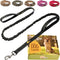 Heavy Duty Bungee Dog Leash, 6 ft - 7.5 ft for Large, Medium Dogs, No Pull, Reflective Tactical Leash with Double Handle