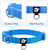 azuza 3 Pack Adjustable Nylon Dog Collars for Small Dogs, S (11-16 inch) - Green, Blue, Royal Blue