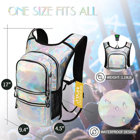 Hydration Pack, Water Backpack with 3L Hydration Bladder, Lightweight Insulation, Festival Essential for Hiking, Biking