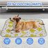 imiBBWQu Summer Summer 27" 22" Cooling Pad Yellow Floral Moon Cooling Mat for Rabbits Washable Pet Pad Dog Mat Bed