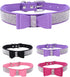 Adjustable Leather Suede Rhinestone Dog Collar, Bling Diamond Bow Tie Collars for Small Medium Large Dogs