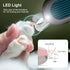 Odoland Cat Nail Clipper with LED Light, Nail File, Dog Claw Trimmer - Pet Grooming Tool for Tiny Dog Cat Kitten Bunny