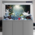 AWERT Aquarium Background, 24x12 inches Foggy Stone Mushroom Moss Polyester Background for Fish Tank Decor