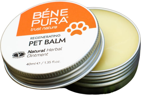 BenePura Dog Paw Balm 1.35 Fl. Oz, Natural Lick Safe Unscented Balm for Dogs and Cats