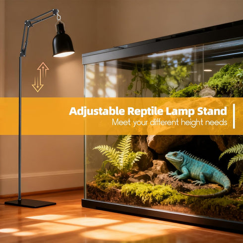 TALITARE 15-46 180 Reptile Lamp Stand, Adjustable in Heat Lamp Stand, Metal Floor Light Holder with Adjustable Swing