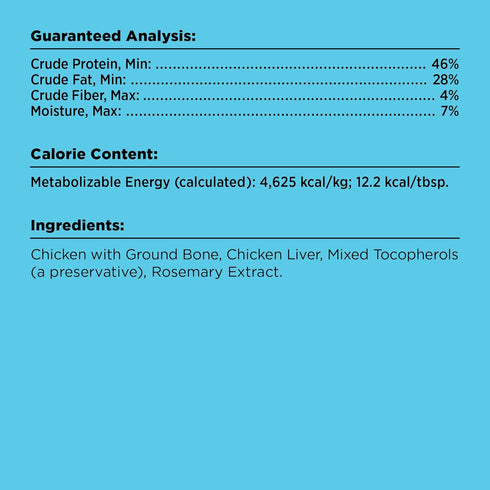 BIXBI Liberty Freeze Dried Dog Food Topper | Chicken Recipe, 4.5 oz - 98% Meat and Organs - Raw Treat or Food Topper