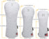 Golf Head Covers for Driver Fairway #3#5 Hybrid, USA Flag for Club Men Women, (Black or White)