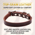 ADITYNA Classic Style Leather Dog Collar for Small Dogs, Soft and Strong, Heavy Duty Top-Grain Leather (S, Neck: 12-16